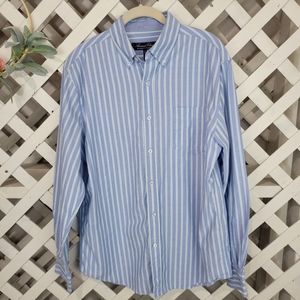 American Classics Russell Simmons Striped Men's Button Up Dress Shirt Sz Medium